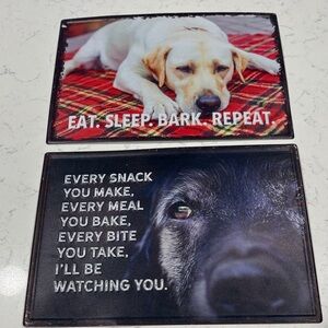 Charming Dog-Themed Metal Wall Art Set